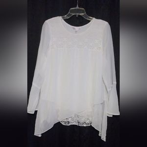 Krazy Kat long sleeve shear blouse .